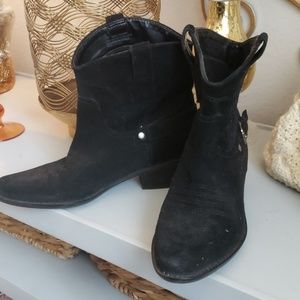 Franco Sarto Suede western bootie